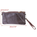 Men Retro Small Purse Zipper Wallet Coin Key Card Holder Case Pouch Wrist Bag