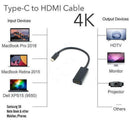 USB C to HDMI Adapter 4K @60Hz Type C 3.1 Male to HDMI Female Cable Adapter E2O0