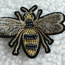 Handmade Bead Bee Beaded Patch For Clothing Sew On Beading Applique Clothes A1Z8