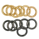 12pcs Push Gate Snap Open Hooks Spring Ring Key Key Chain DIY Making Crafts