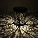 Metal Rattan Outdoor Solar Hanging LED Light Garden Yard Decoration Lamp