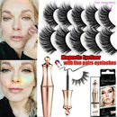Waterproof Magnetic Eyeliner with 5 Pairs Eyelashes and Tweezer Long Lashes AU~
