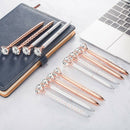 12 Pieces Big Diamond Pen Metal Ballpoint Pens Black Ink (4 Mixed Colors)