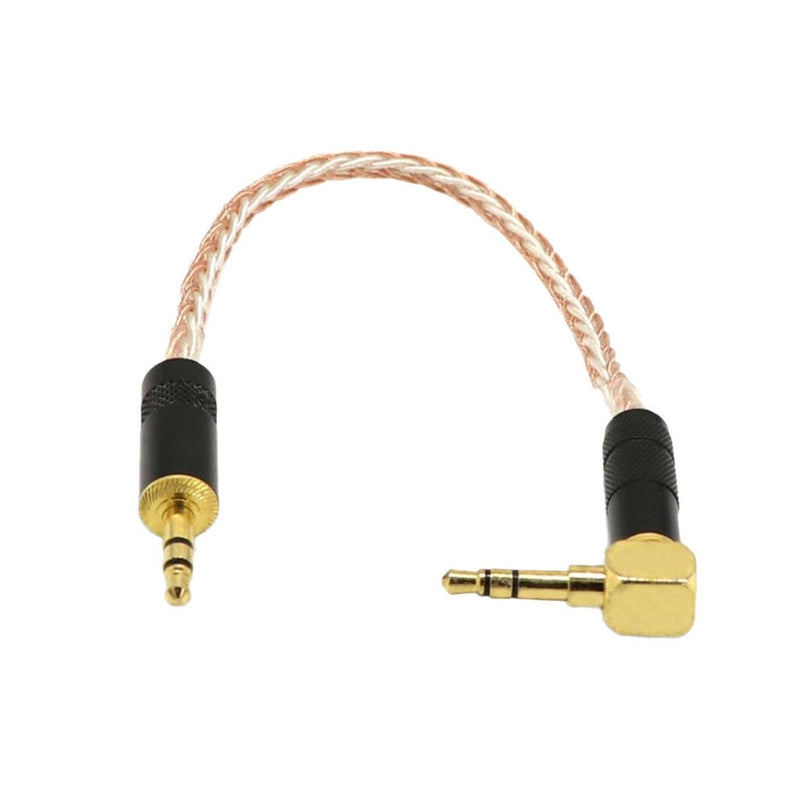 3.5mm Stereo 90 degree Male To Male Car Aux Auxiliary Audio Cable Cord