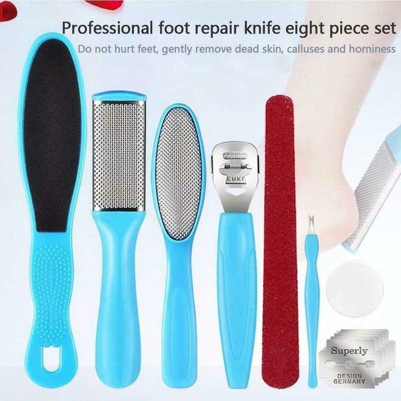 8Pcs/Set Manicure Foot Care File Set Dead Hard Skin Callus Remover Scraper new