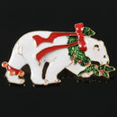 Polar Bear Shape Christmas Brooch Pin Gift Y9Y7
