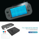 For Switch NS Lite TPU Case Tempered Film Joystick Caps Folding Holder Stand