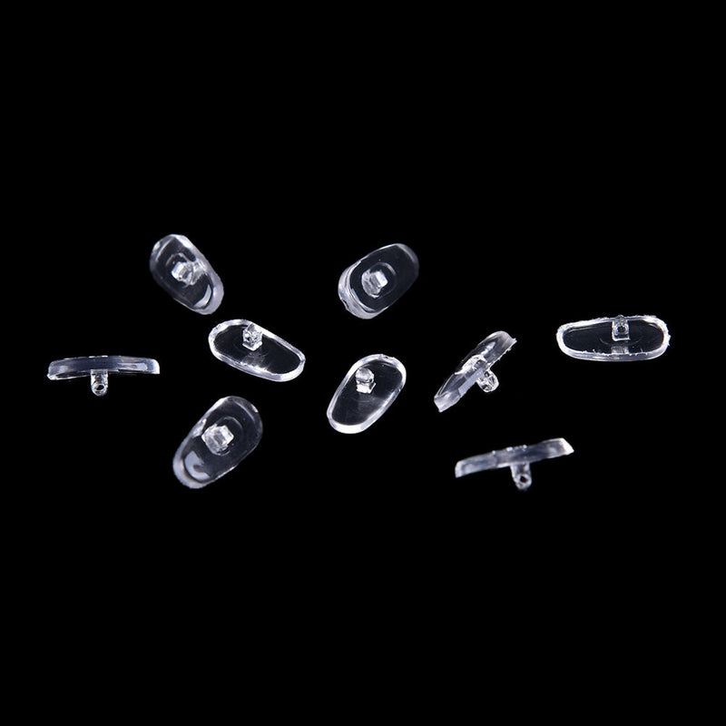 50 Pairs Screw-On Oval Silicone Nose Pads for Glasses Eyeglas Bj