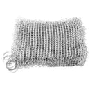 4*4" Stainless Steel Chainmail Scrubber for Home Cast Iron Cookware Cleaner asdf