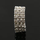 Toe Ring Elastic 3-Rows rhinestones clear Wedding Jewelry 9mm