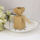 50Pcs Kraft Paper Square Candy Box Rustic Wedding Favors Candy Holder Bags