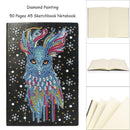 DIY Owl Special Shaped Diamond Painting 50 Page Sketchbook A5 Notebook Gift
