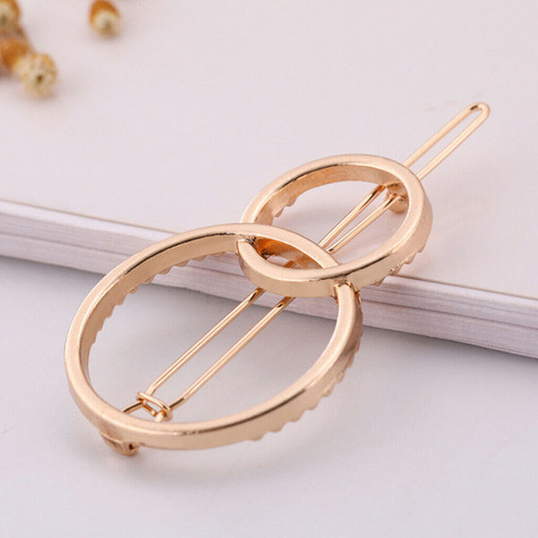 Hollow Round Geometric Metal Hair Clip Ponytail Holder Hair Accessories