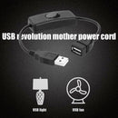 USB ON OFF Switch Cable USB 2.0 Male to Female Extension Extender Cable