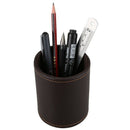 Faux Leather Pen Pot Pen/Pencil/Mobile Phone /Desk Supplies Organizer- Brow V8J6