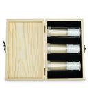 Wooden Storage Box Display Collection Case and3 Pcs Clear Round Coin Tubes  G2V3