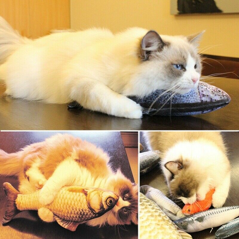 5PCS Catnip Fish Toys for Cat 20Cm Cat Toys Cat Fish Pillow Cat Catnip Toys U6C1
