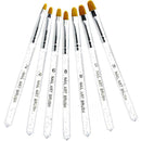 7Pcs UV Gel Acrylic Nail Art Builder Brush Tool Nail Painting Pro. Ar T2A2 N0C8