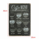 Industrial Tin Wall Decor Sign Bar Pub Club Poster Plaque 20x30cmCoffee