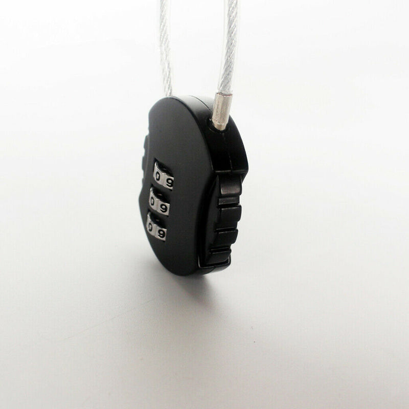 Luggage Travel Suitcase Bag Lock Padlock Reset Cable Lock for Suitcase Travel