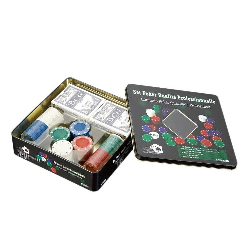 Chip Set Poker Chips 100 Chips Texas Holdem Poker Board Game Chips G2E1