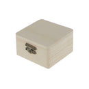 2pcs Small Unfinished Unpainted Natural Wooden Box With Hinged Lid Lidded