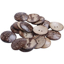 20PCs Coconut Shell Buttons Sewing Scrapbooking Brown Round 2 Holes 5cm Dia