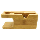 2 In 1 Bamboo Stand And Charging Station Cradle Holder Removable Stand For