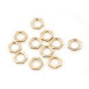 10PCS 1/4" BSP Female Thread Brass Hex Lock Nuts Pipe Fitting LJ