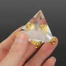 Beautiful Fashion Egypt Egyptian Crystal Clear Pyramid Ornament Home Decor  V1A5