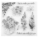 Flower Printed Silicone Transparent Seals Clear Stamps for DIY Scrapbooking
