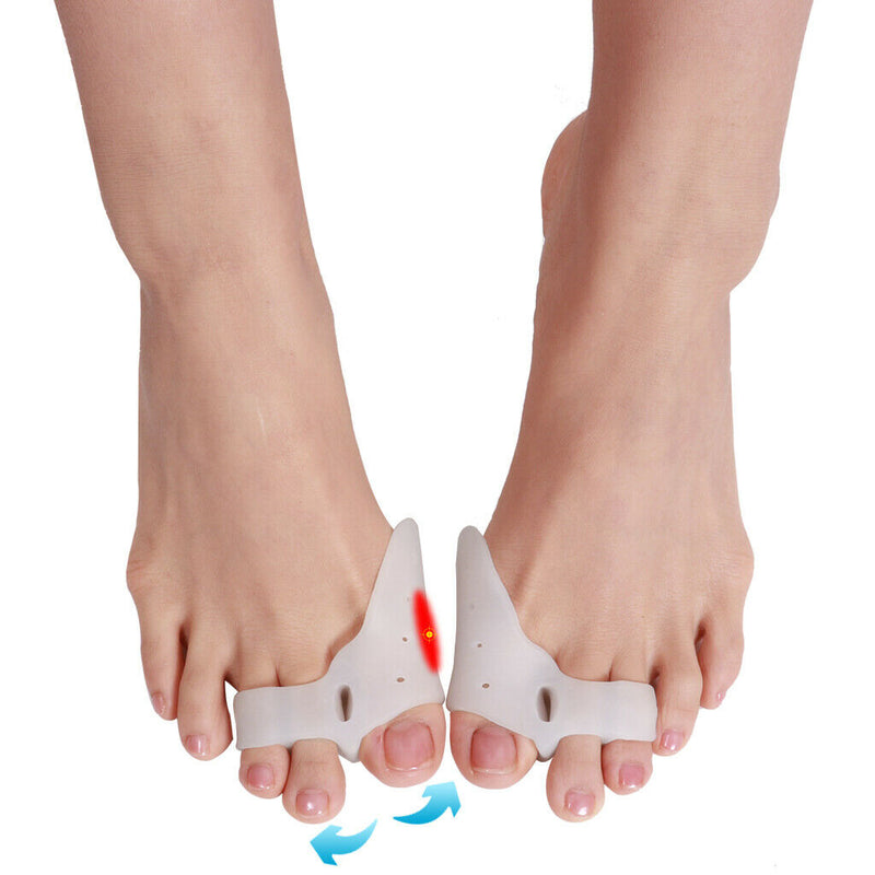 Pair Silicone Gel Bunion Straightener Corrector Protector Splint Big Toe Cushion