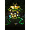 Solar Path Lights Outdoor Decorative Metal Frog Stake with 10 LEDs Globes for