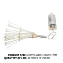 200LEDs Curtain LED String Decorative Christmas Fireworks Waterproof Lights A