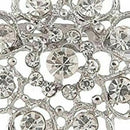 1 x Fashion Elegant Diamond Hollow Diamond-studded Heart Wedding Bridal Bro X6R9