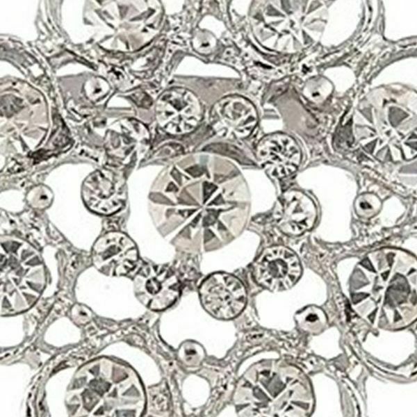 1 x Fashion Elegant Diamond Hollow Diamond-studded Heart Wedding Bridal Bro X6R9