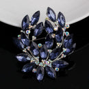 Women Blue Flower Brooch Pin Wedding Party N9Q7