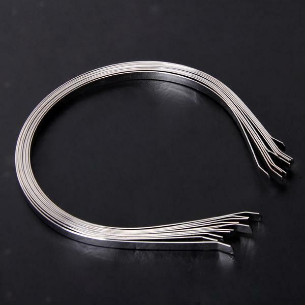 10pcs 6mm Blank Plain Metal Headbands Hair Band Hair Accessories DIY Craft