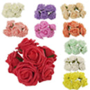 10Pcs Artificial Roses Foam Flowers Bride Wedding Flower Arrangement Navy