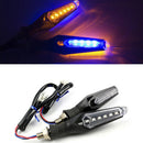 12V 10LED Amber+Blue Motorcycle Turn Signal Indicator Light Blinker Lamp ClearOZ