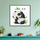 50x50cm Needlework Canvas DIY Cross Stitch 11CT Stamp Baby Panda Kit (4098)