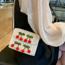 Summer Cherry Straw Messenger Bags Women Crossbody Shoulder Bag Retro Ratta