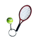 2 Pack Mini Tennis Racket and Ball Keychain Car Keychain Handbag Pendant Gift