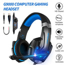 G9000 Gaming Headset Wired 40mm Driver Over Ear Headphones Earbuds+LED Light+Mic