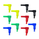 10PCS 4mm 90 degree Right Angle Connectors Banana Plug Adapters 32A 1000V (Red,