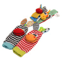 4pcs Children Hand Wrist Bell Foot Sock Rattles Bauble Development Intell NRV