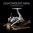 Linnhue Mini Spinning Reel Portable 12Bb 5.2:1 Left Hand Metal Spool Small  U1K1