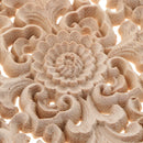 2x Wood Flower Appligue S-Size with  10x Natural Stump Wooden Candle Holder