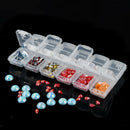 12-Slot Portable Clear Plastic Organiser Nail Art Rhinestone Jewelry Diamonds