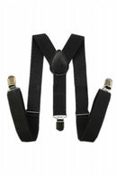 Kids Boys Girls Y-Back Suspender Elastic Adjustable Clip-On Braces Black P8N9